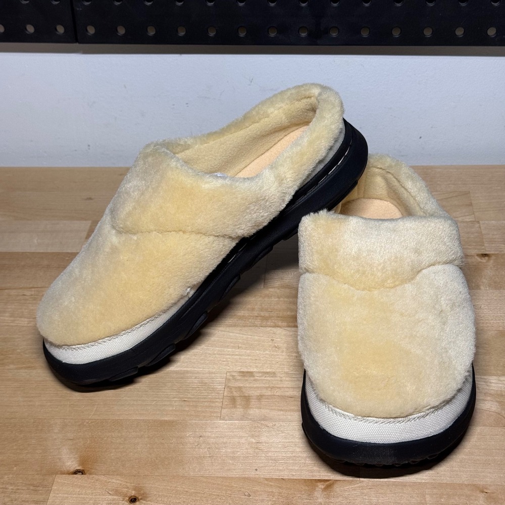 Merrell Hut Moc 2 Slide Cozy Sand Dune Womens 10 Faux Fur Slippers J500672 NEW